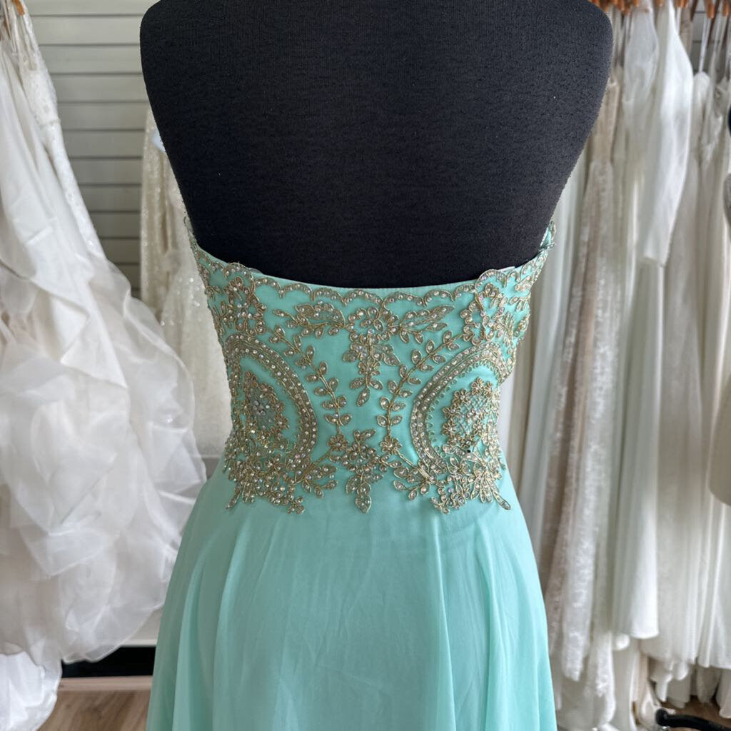 Clarisse Strapless Lace Top Long Dress 9/10