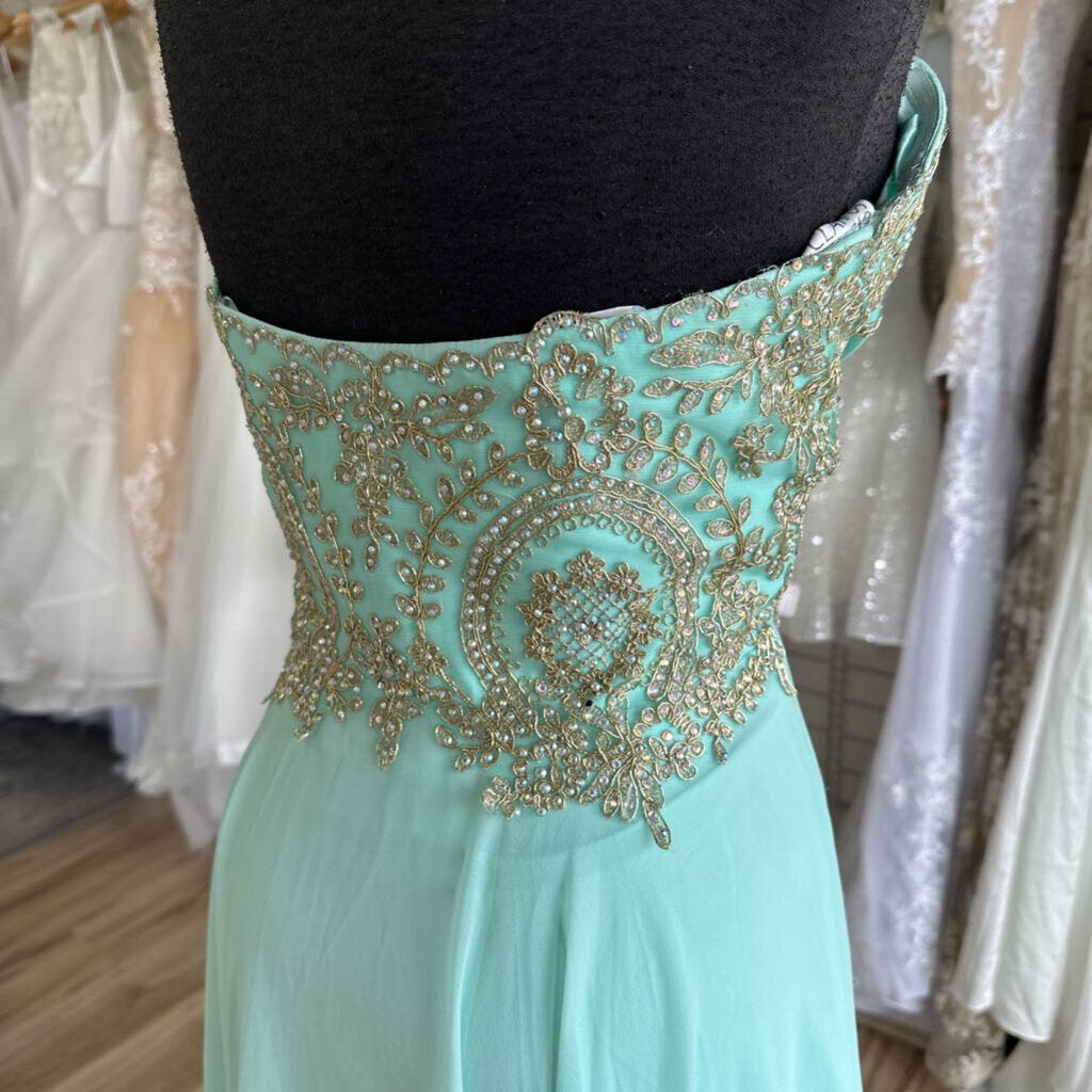 Clarisse Strapless Lace Top Long Dress 9/10