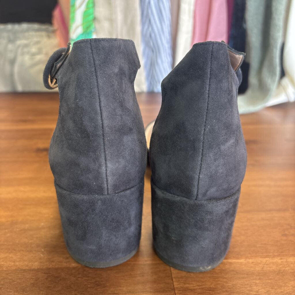Pelle Moda Ankle Strap Block Heel 9.0