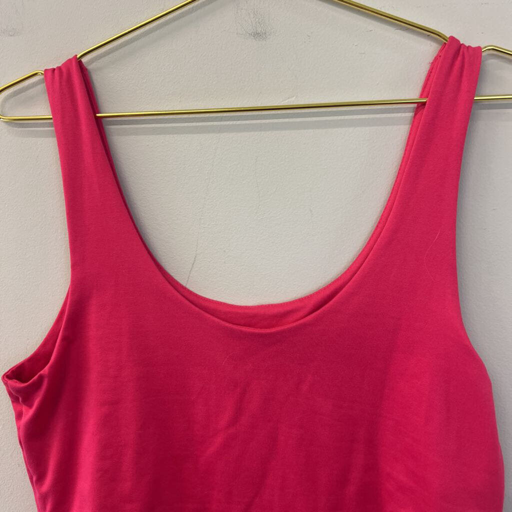 Sincerely Jules Hot Pink Cropped Tank Large