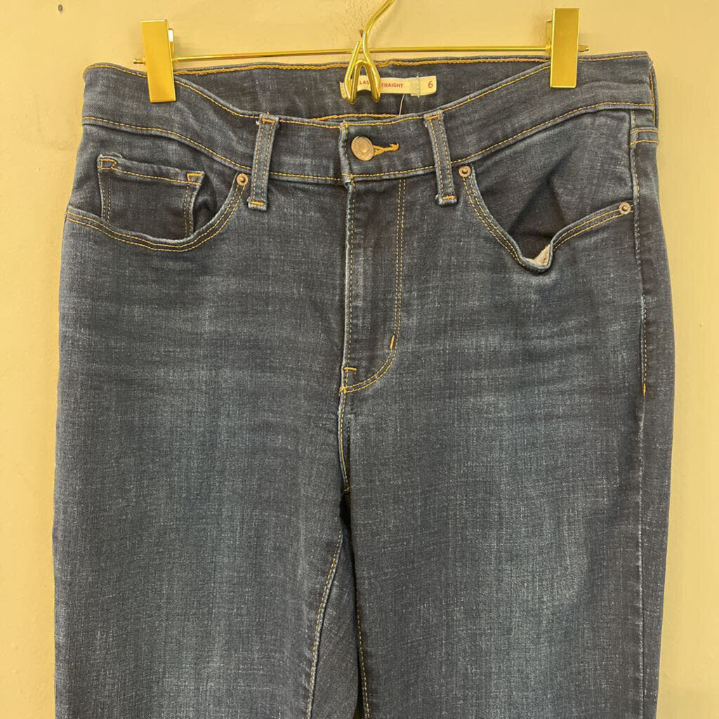 Levi Dark Wash Classic Straight Jeans 6