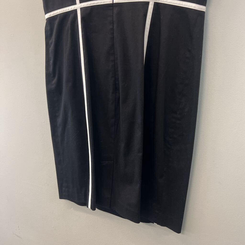 Calvin Klein Black/ White Stripe Detail Tank Dress 12