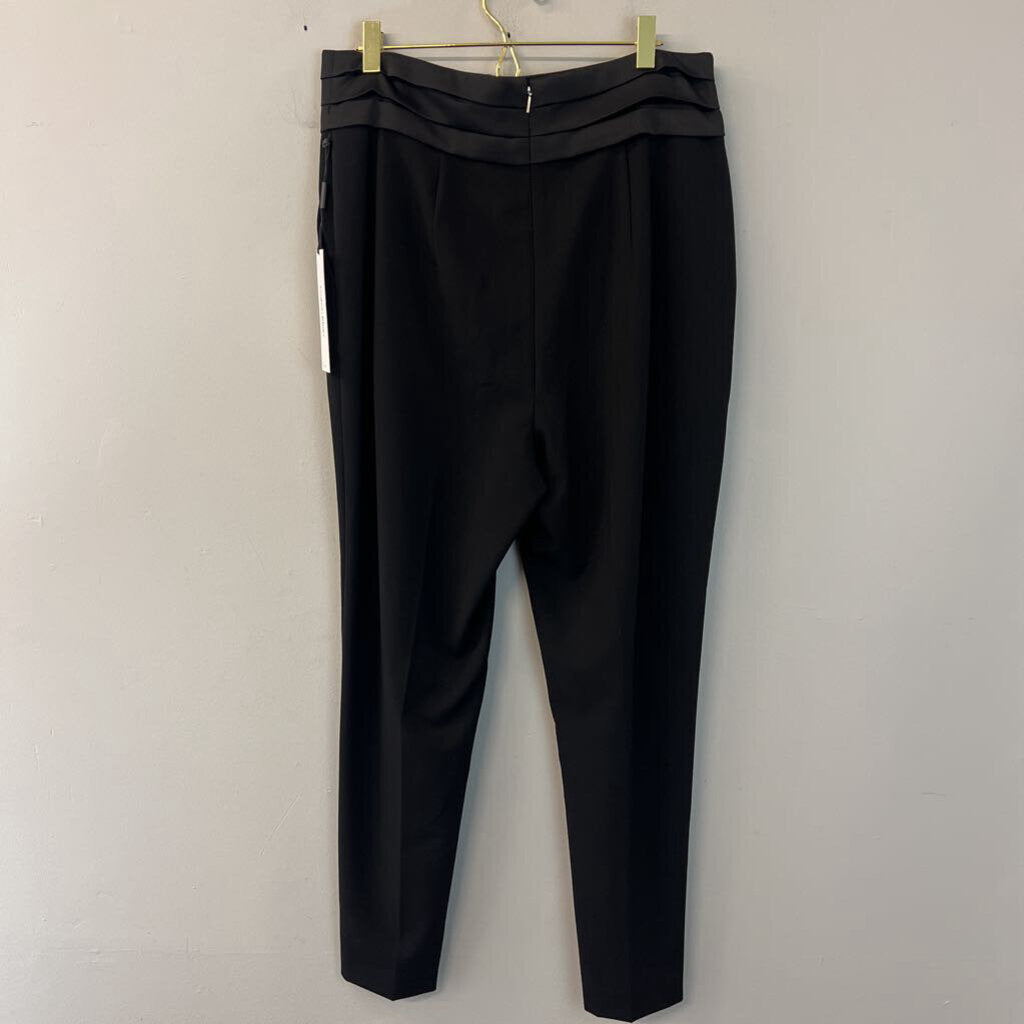 Calvin Klein Black Pleated Waist Trouser Pants 10
