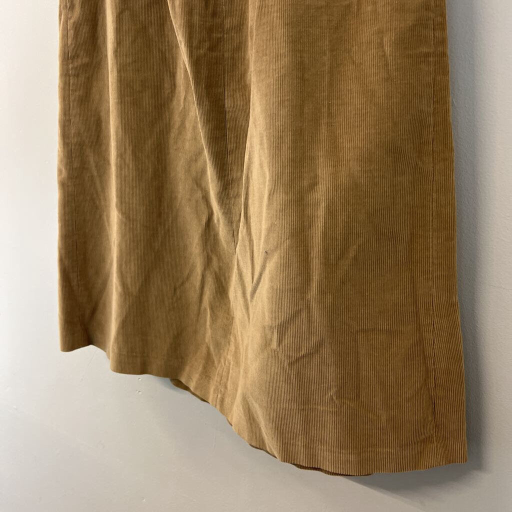Vintage Carroll Reed Brown Corduroy Midi Skirt 14