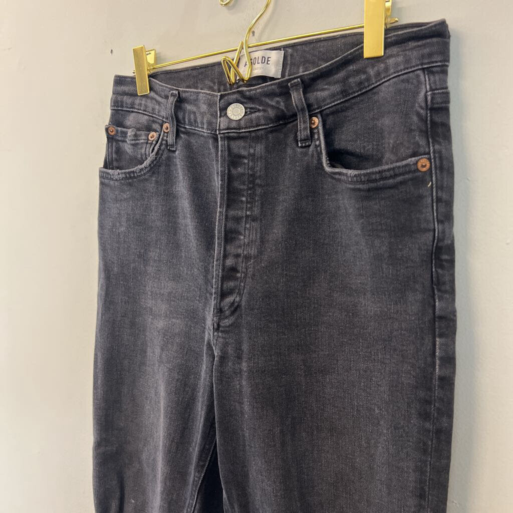 Agolde Black Distressed Skinny Leg Jeans 28