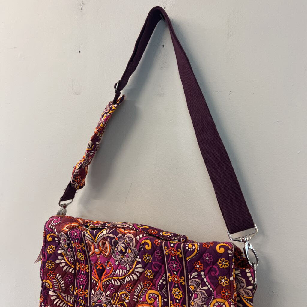 Vera Bradley Purple/ Multi Safari Sunset Laptop Purse