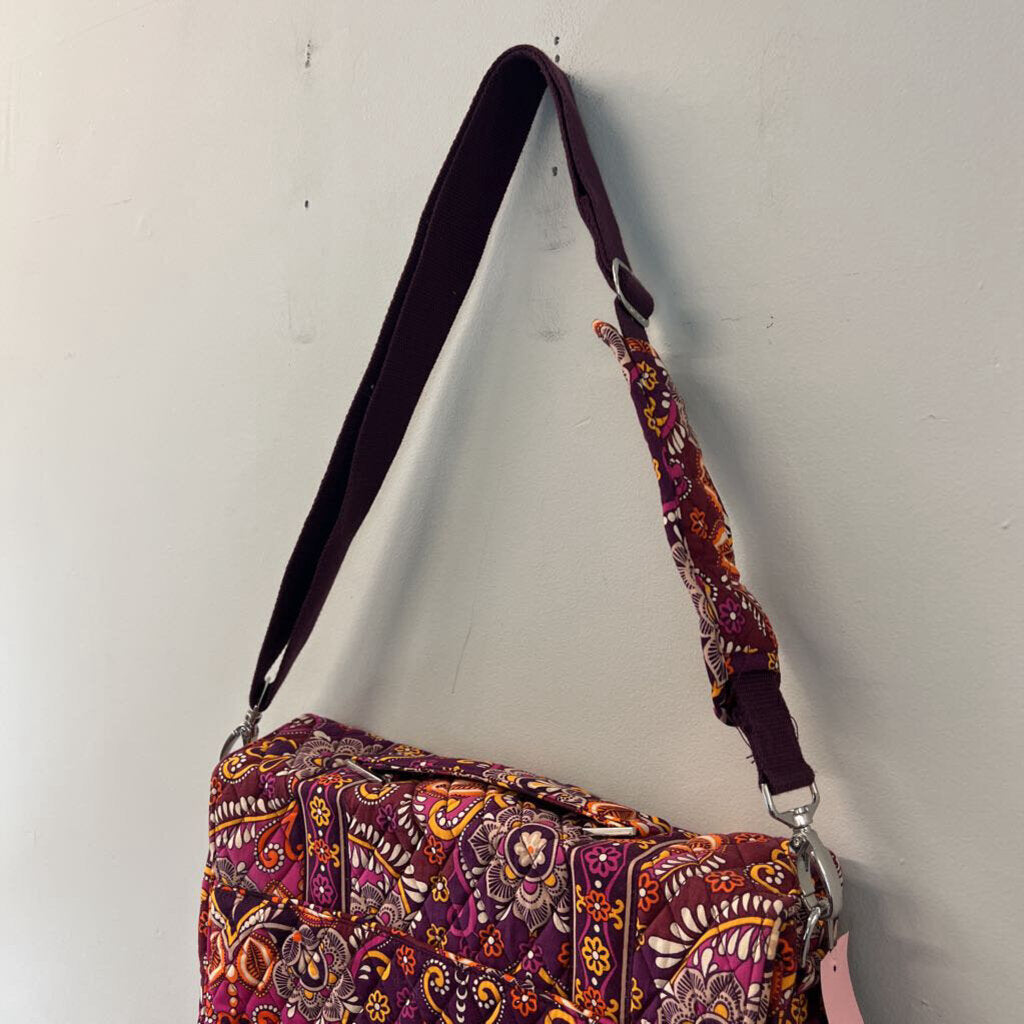 Vera Bradley Purple/ Multi Safari Sunset Laptop Purse