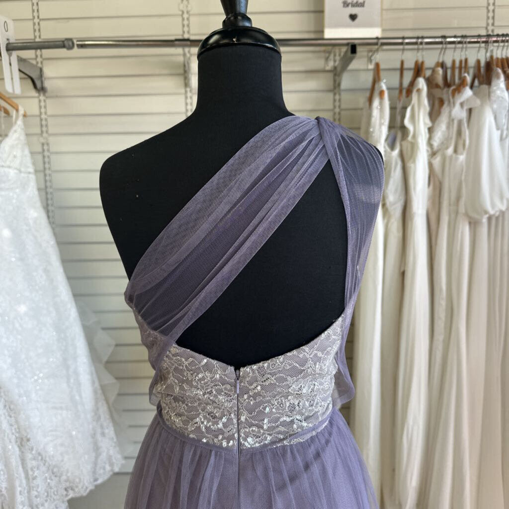 Hayley Paige Occasions One Shoulder Tulle Dress 10