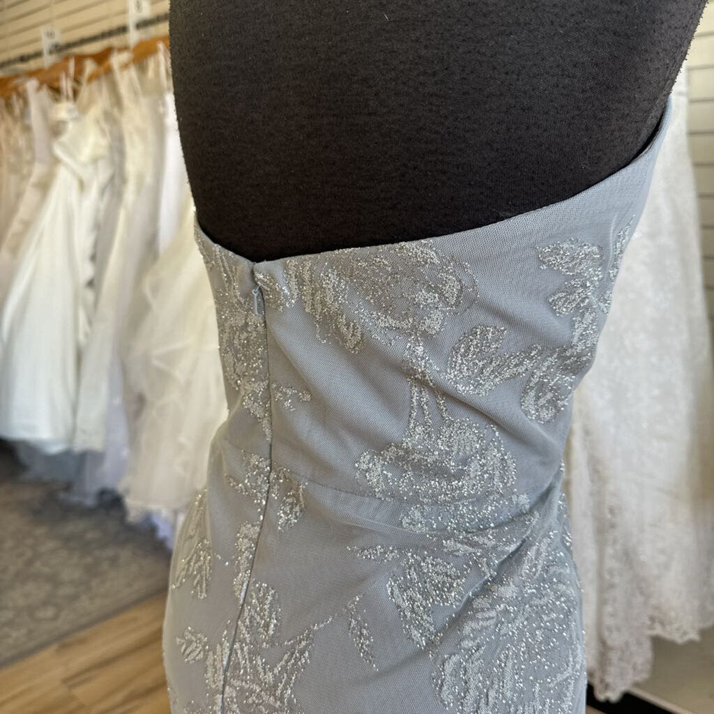 Hayley Paige Occasions Strapless Glitter Tulle Dress 10
