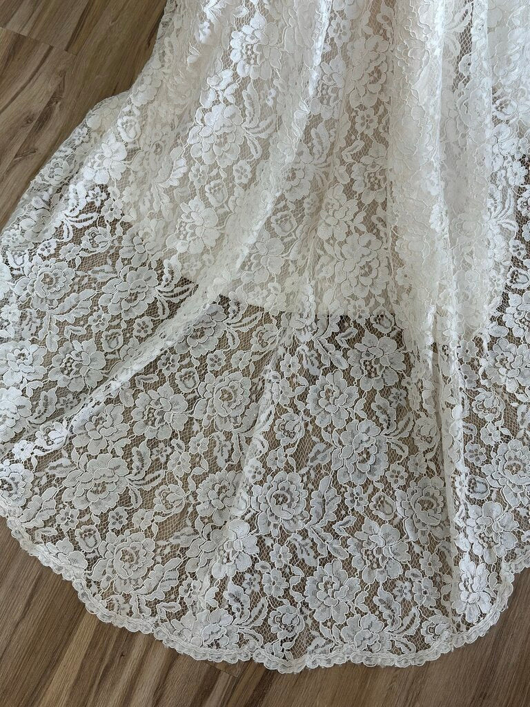 Mikaella Ivory Lace Fitted Bridal Gown 10