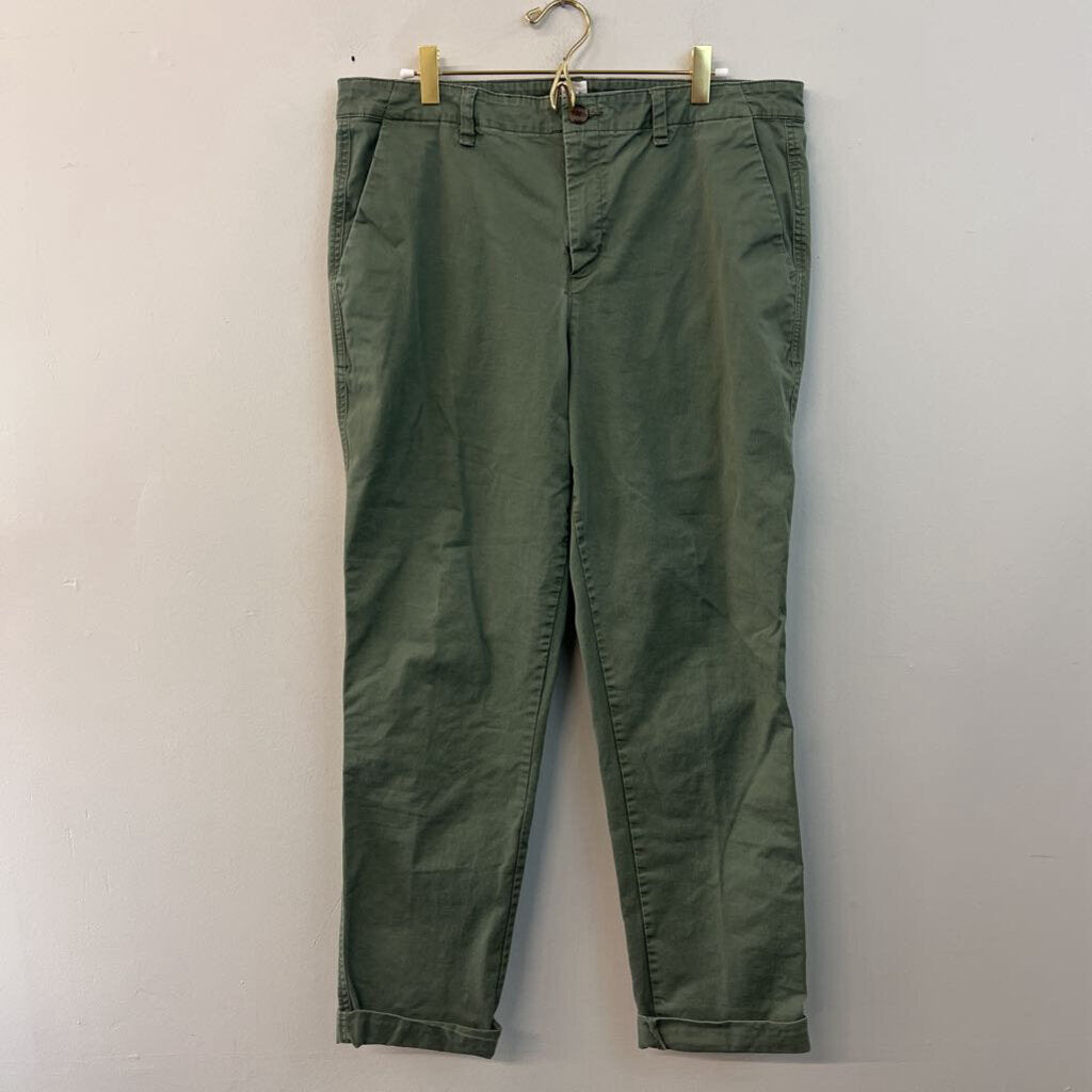 Gap Green Girlfriend Khaki Pants 12 Tall