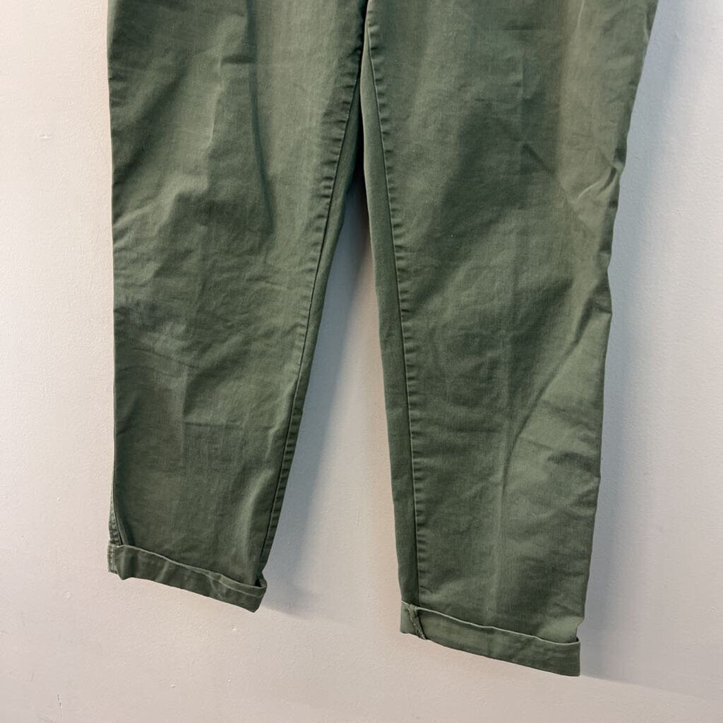 Gap Green Girlfriend Khaki Pants 12 Tall