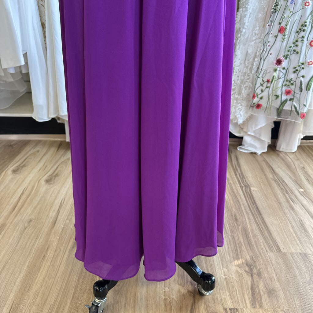 Lulus Purple High Neck Long Formal Dress Small