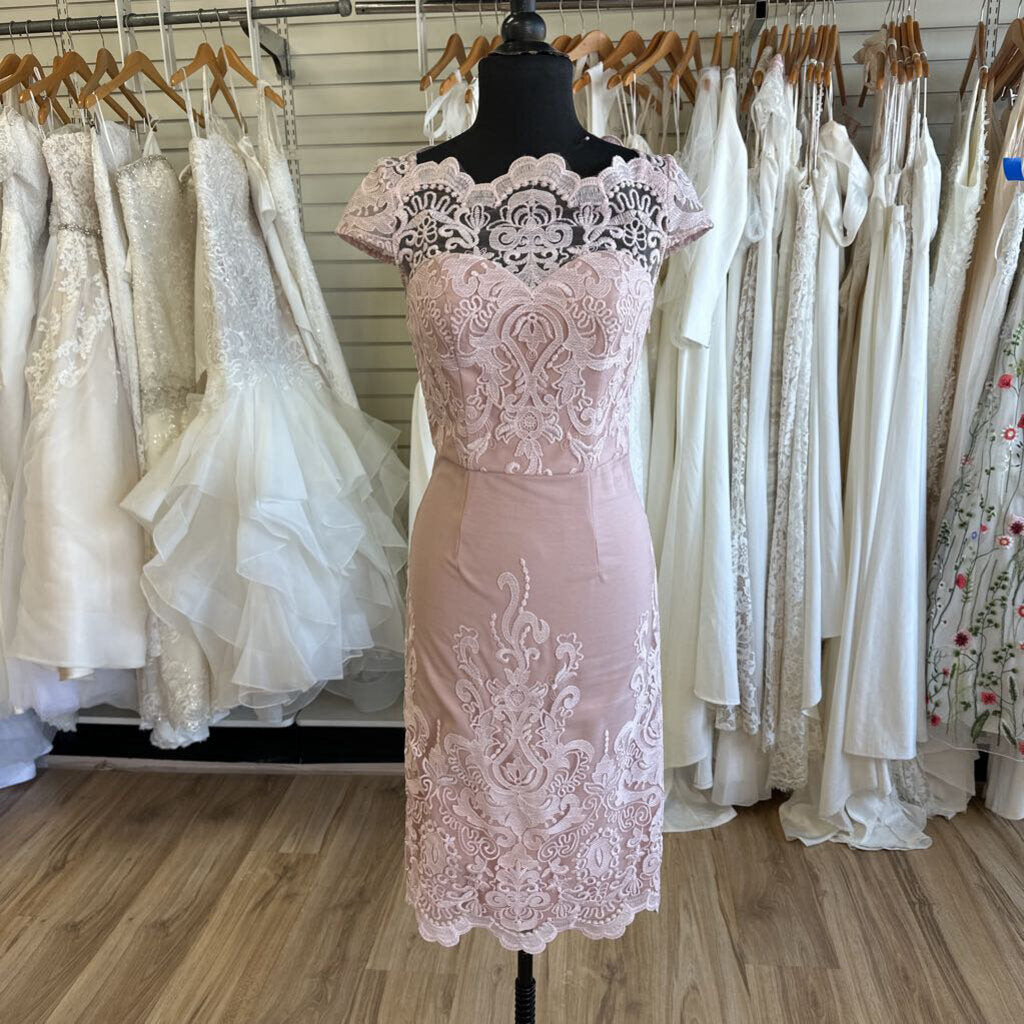 Chi Chi London Pink Lace Short Formal Dress 6