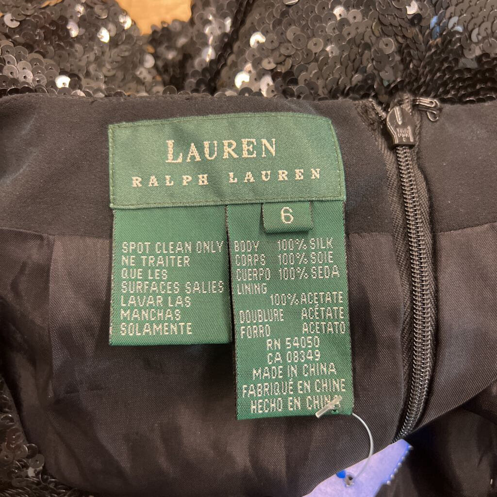Ralph Lauren Black Sequin Skirt 6