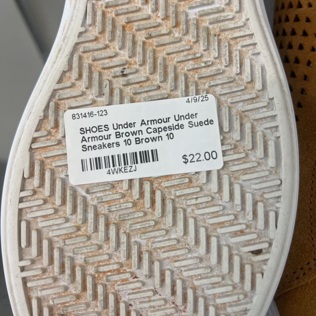 Under Armour Brown Capeside Suede Sneakers 10