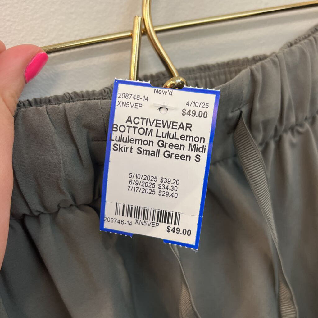 Lululemon Green Midi Skirt Small