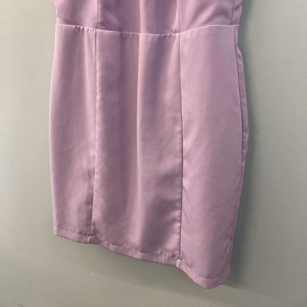 Lulus Purple High Neck Open Back Mini Dress Medium