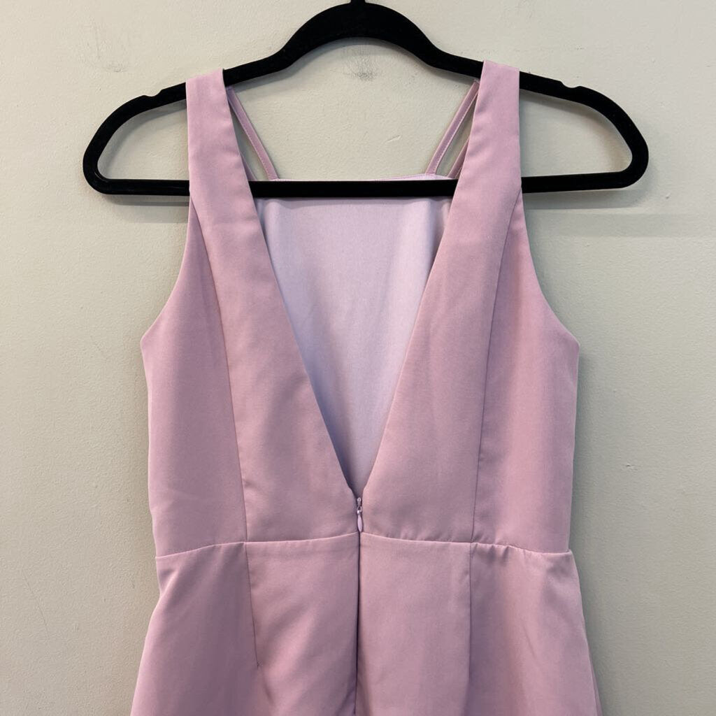 Lulus Purple High Neck Open Back Mini Dress Medium
