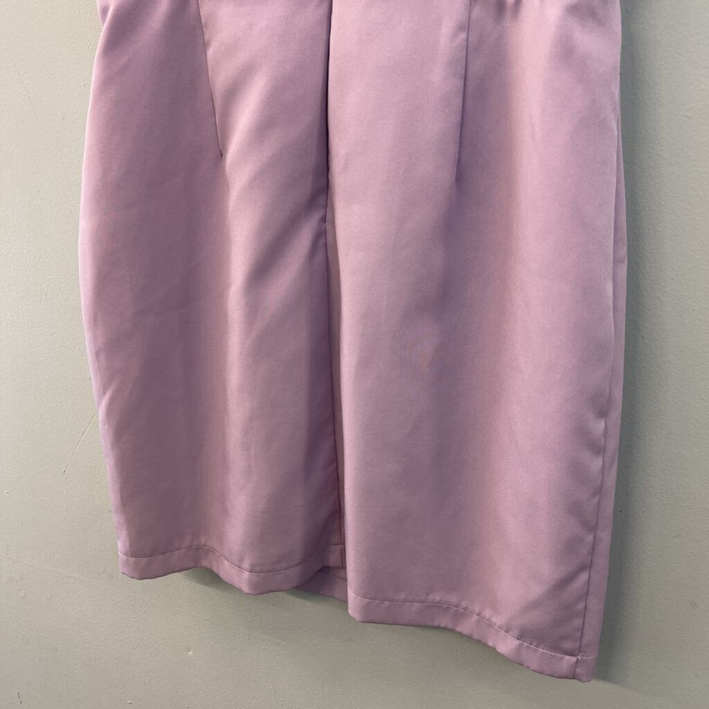 Lulus Purple High Neck Open Back Mini Dress Medium