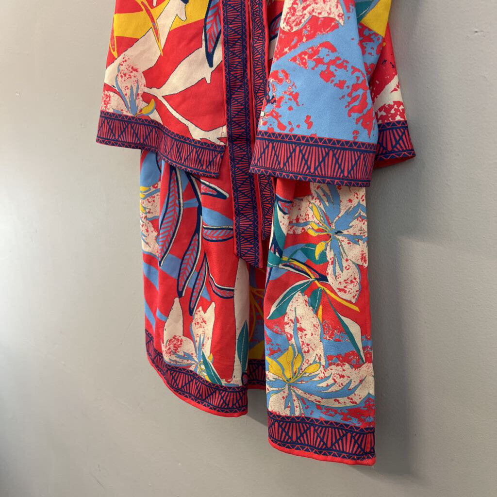 Flying Tomato Red/ Multi Print Romper Small