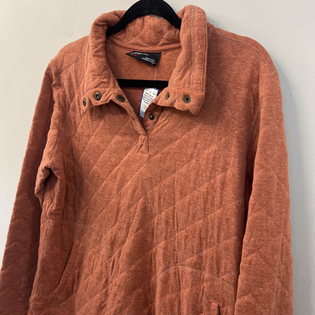 Marmot Orange Quilted Long Sleeve Pullover Extra Large