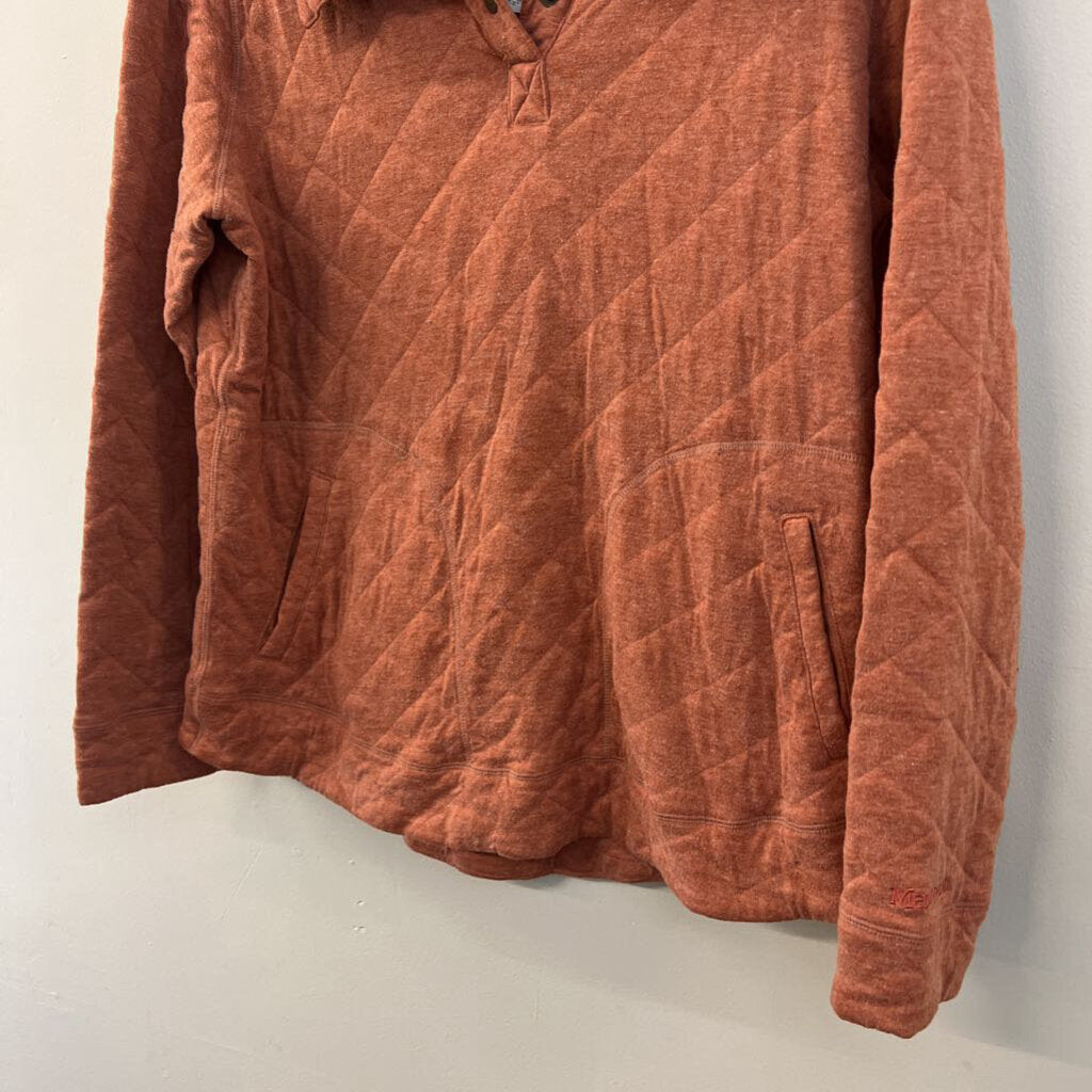 Marmot Orange Quilted Long Sleeve Pullover Extra Large