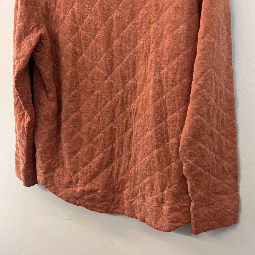 Marmot Orange Quilted Long Sleeve Pullover Extra Large