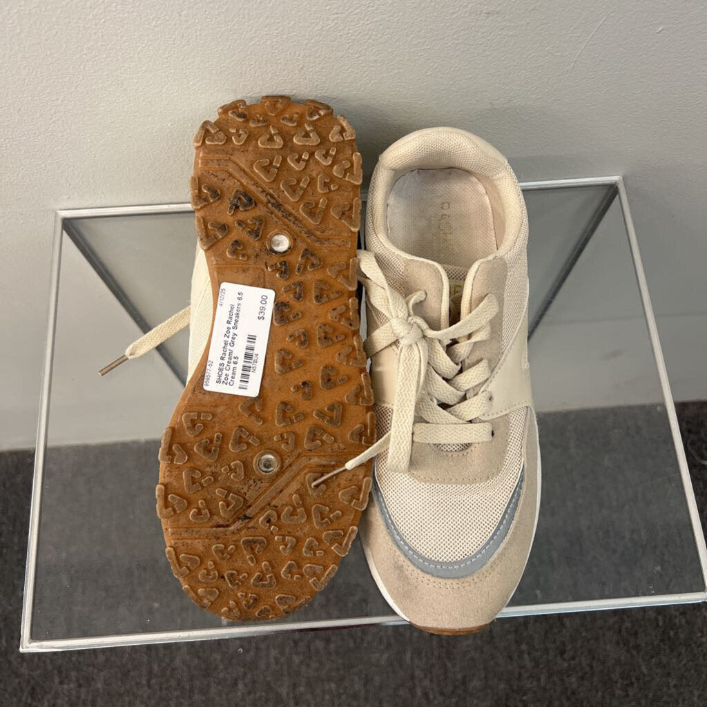 Rachel Zoe Cream/ Grey Sneakers 6.5