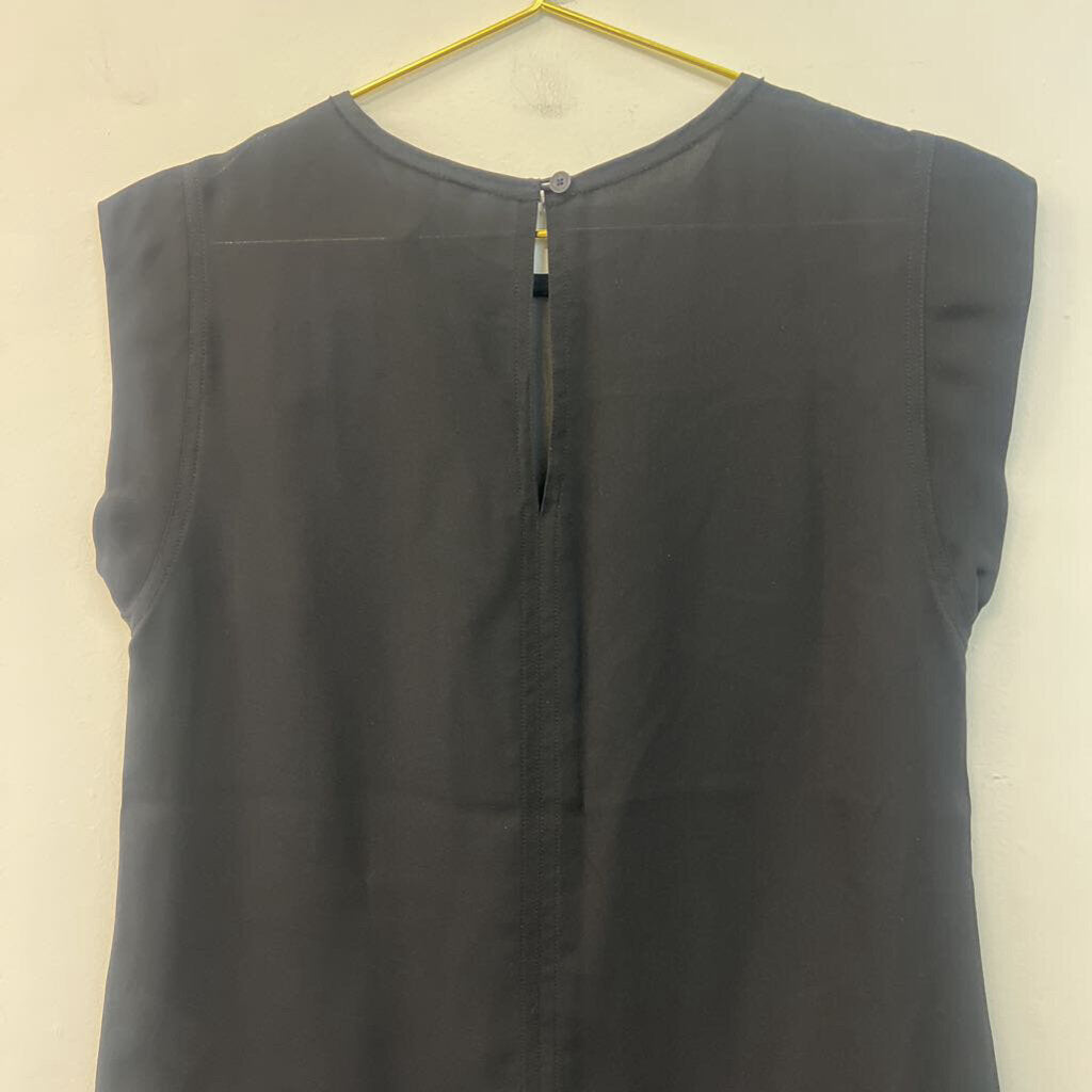 Rebecca Taylor Black Sheer Detail Tank Top 2