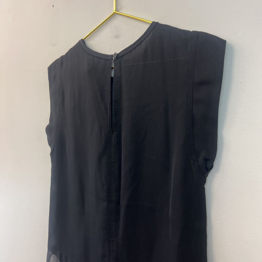 Rebecca Taylor Black Sheer Detail Tank Top 2