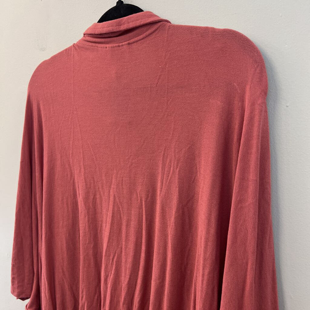 Anthropologie Pink Slouchy Short Sleeve Smocked Hem Top XS/S