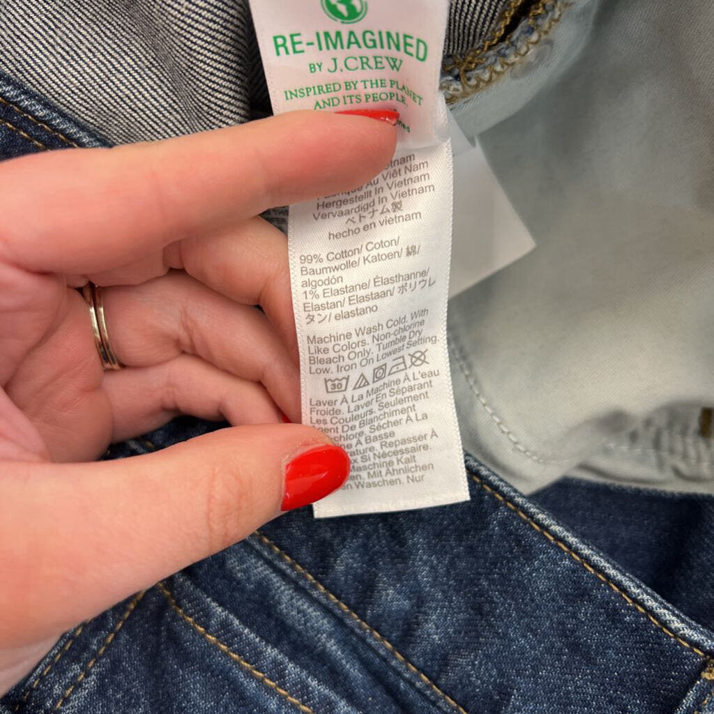 J Crew Dark Wash '96 Curvy Denim Trouser Jeans 28