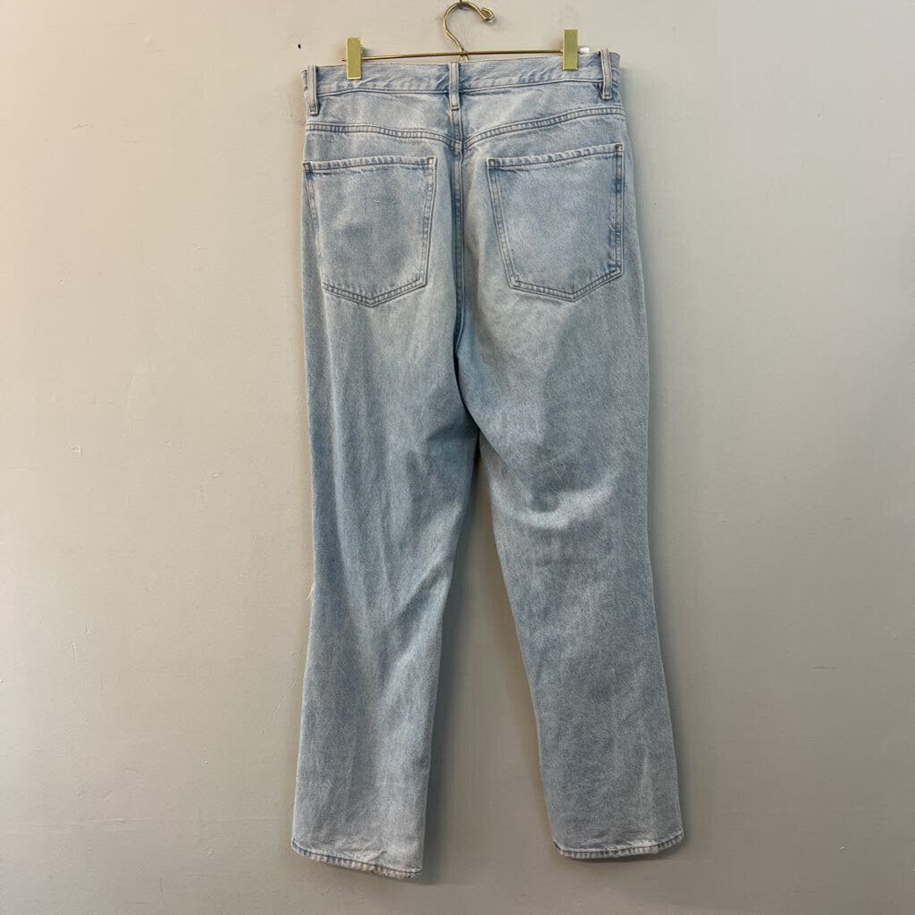 PacSun Light Wash Distressed Wide Leg Dad Jeans 30