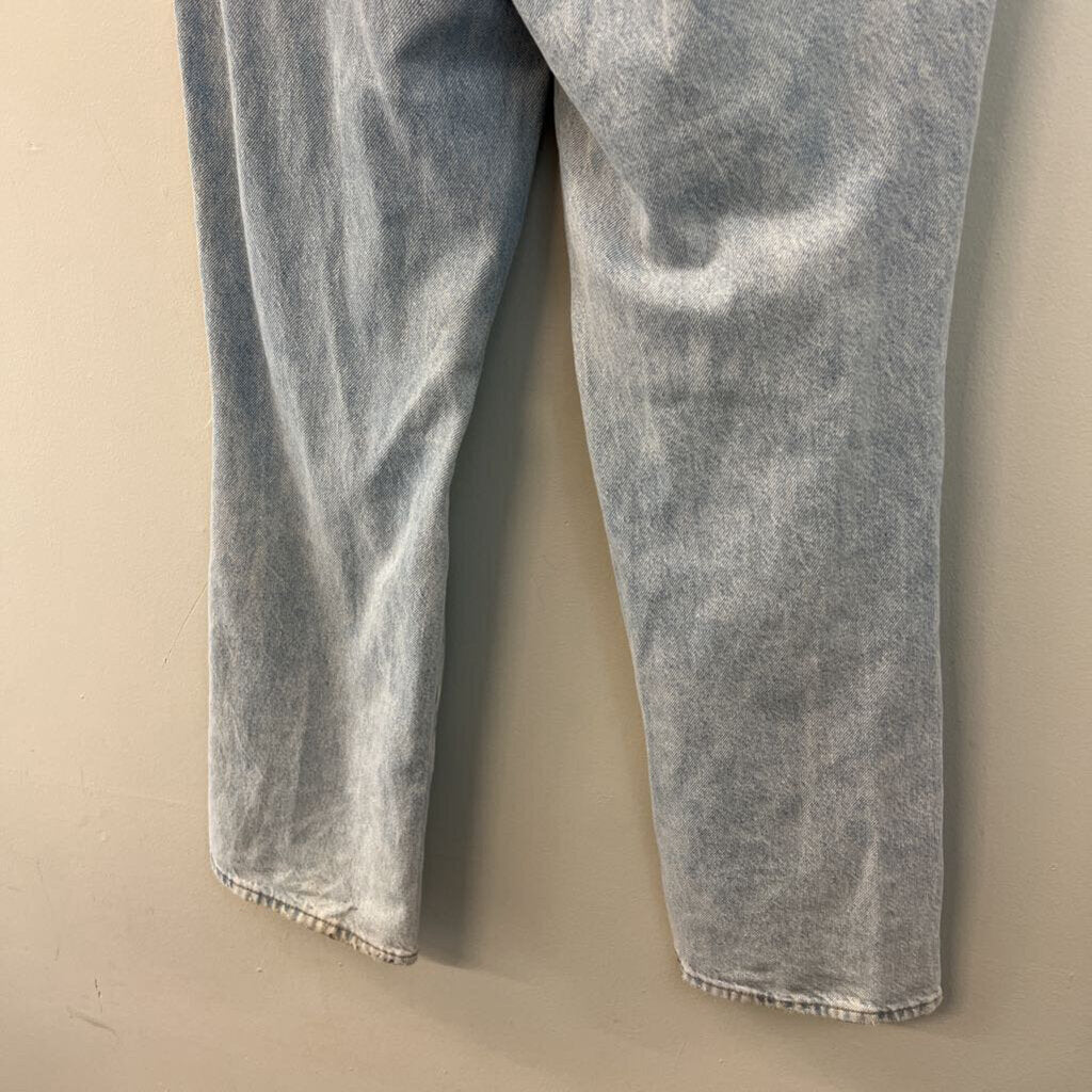 PacSun Light Wash Distressed Wide Leg Dad Jeans 30