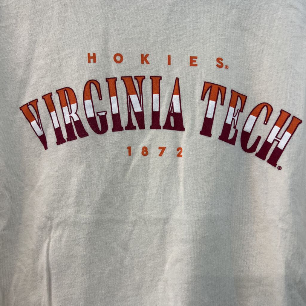 Fall Rush Cream Virginia Tech Short Sleeve Cropped Graphic Tee Small