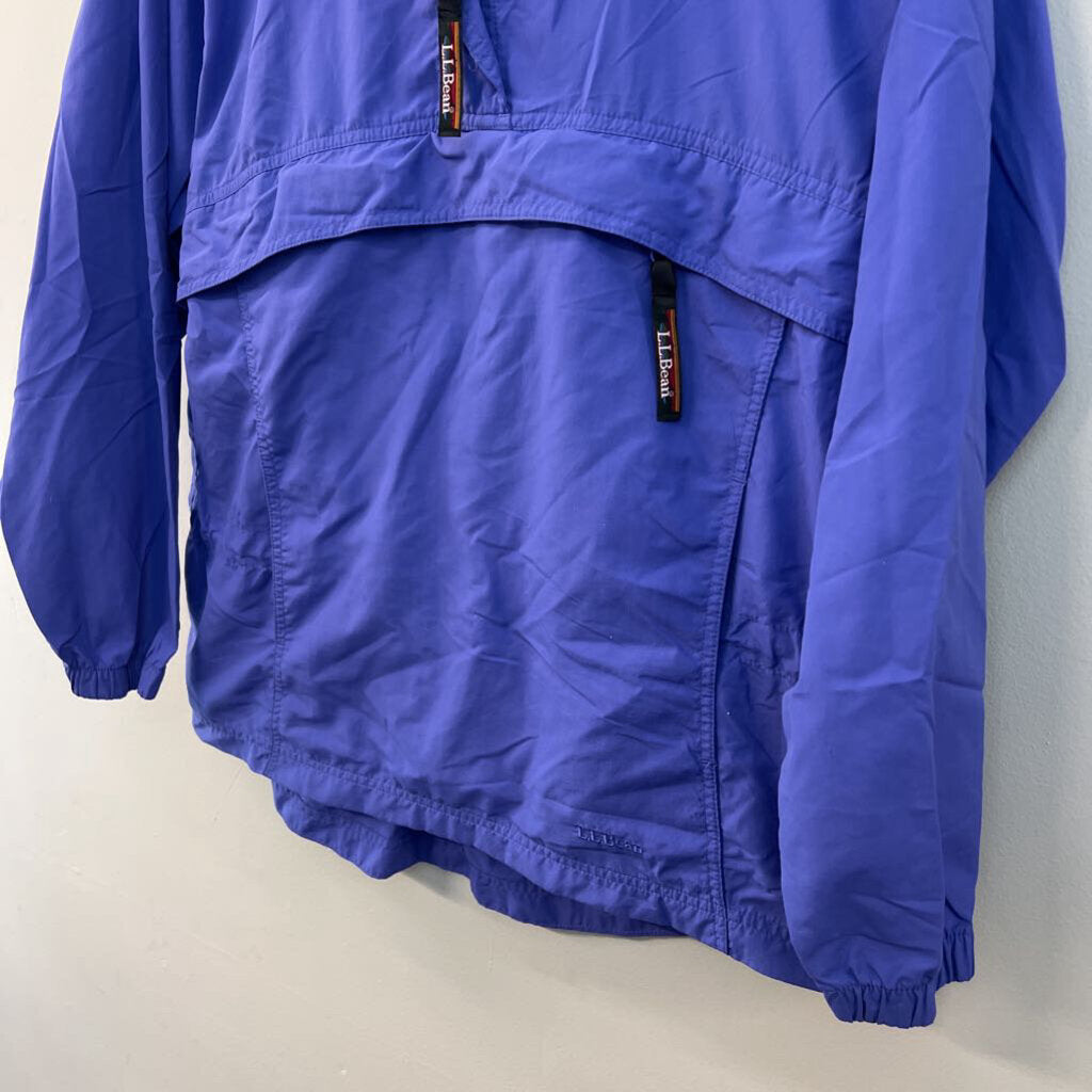 LL Bean Blue Half Zip Long Sleeve Windbreaker Pullover Medium