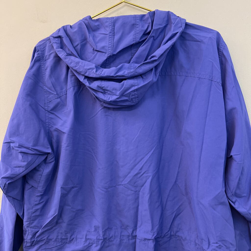 LL Bean Blue Half Zip Long Sleeve Windbreaker Pullover Medium
