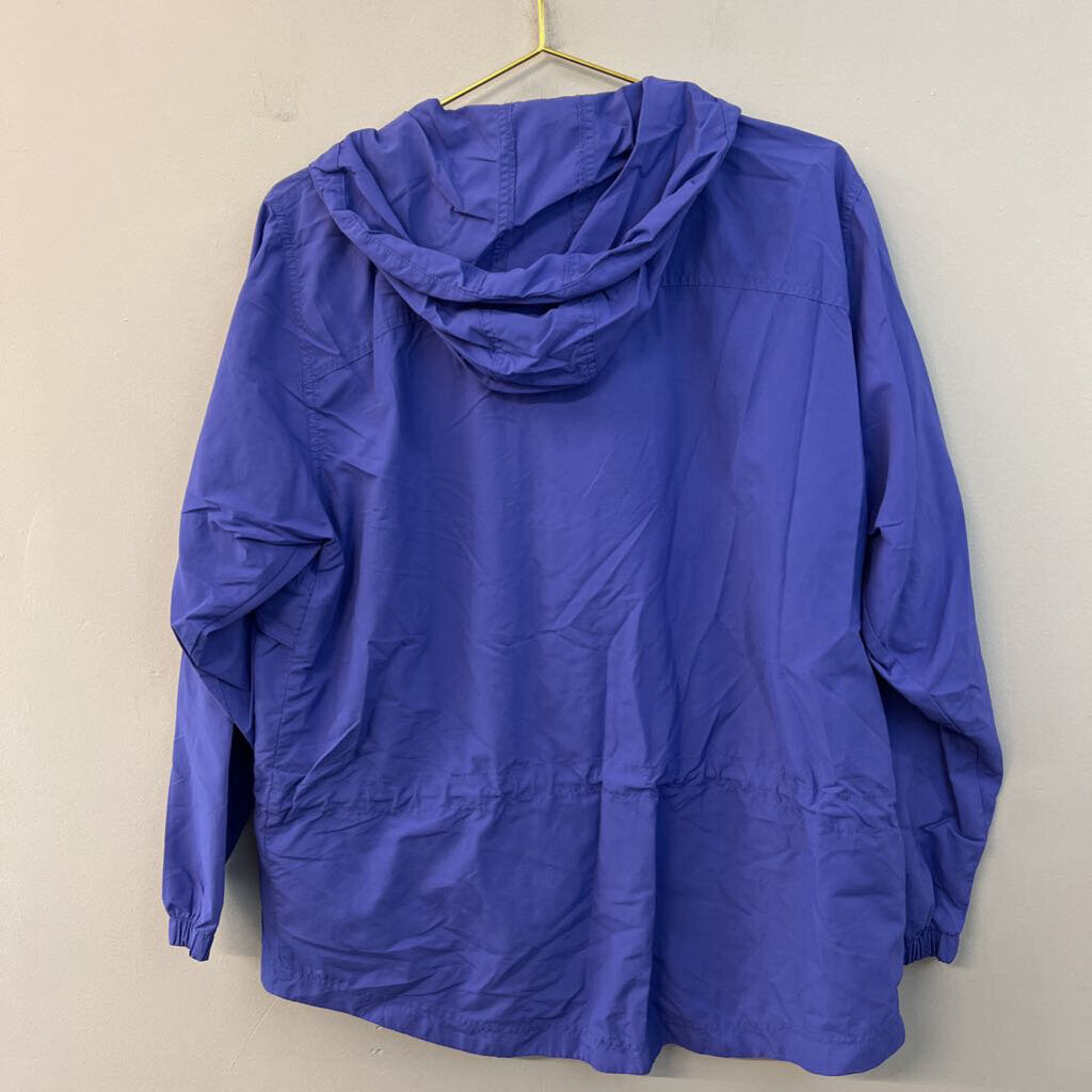 LL Bean Blue Half Zip Long Sleeve Windbreaker Pullover Medium