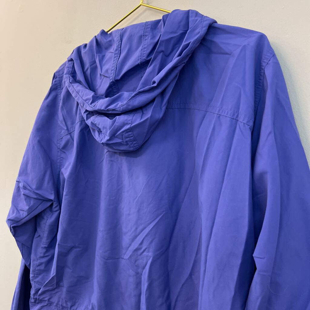 LL Bean Blue Half Zip Long Sleeve Windbreaker Pullover Medium