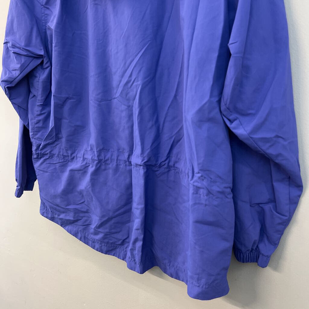 LL Bean Blue Half Zip Long Sleeve Windbreaker Pullover Medium
