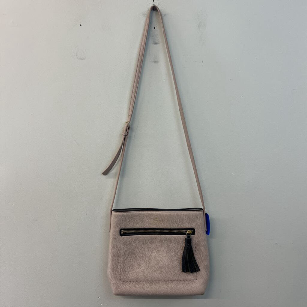 Kate Spade Grey/Black Pebbled Leather Crossbody Purse
