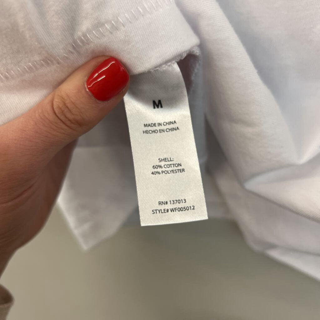 Wildfox White/ Blue Porto Fino Short Sleeve Graphic Tee Medium