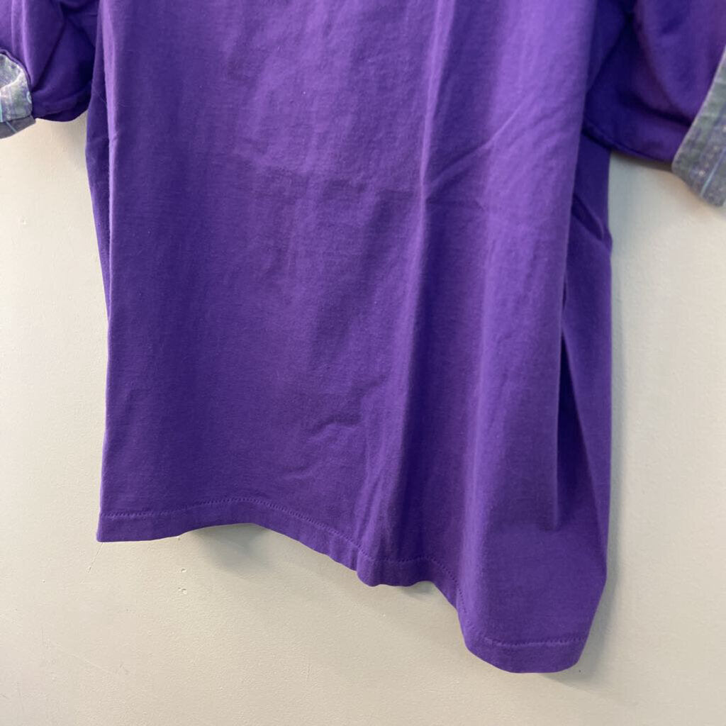 Vintage Surfers Alliance Purple/ Multi Retro Print Short Sleeve Graphic Tee Extra Large