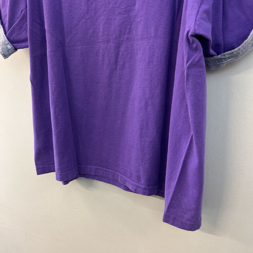 Vintage Surfers Alliance Purple/ Multi Retro Print Short Sleeve Graphic Tee Extra Large