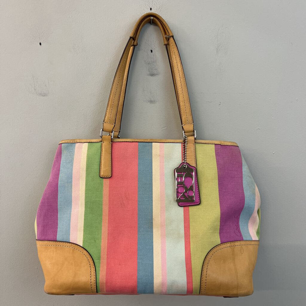 Coach Retro "Hamptons" Multicolor StripePurse