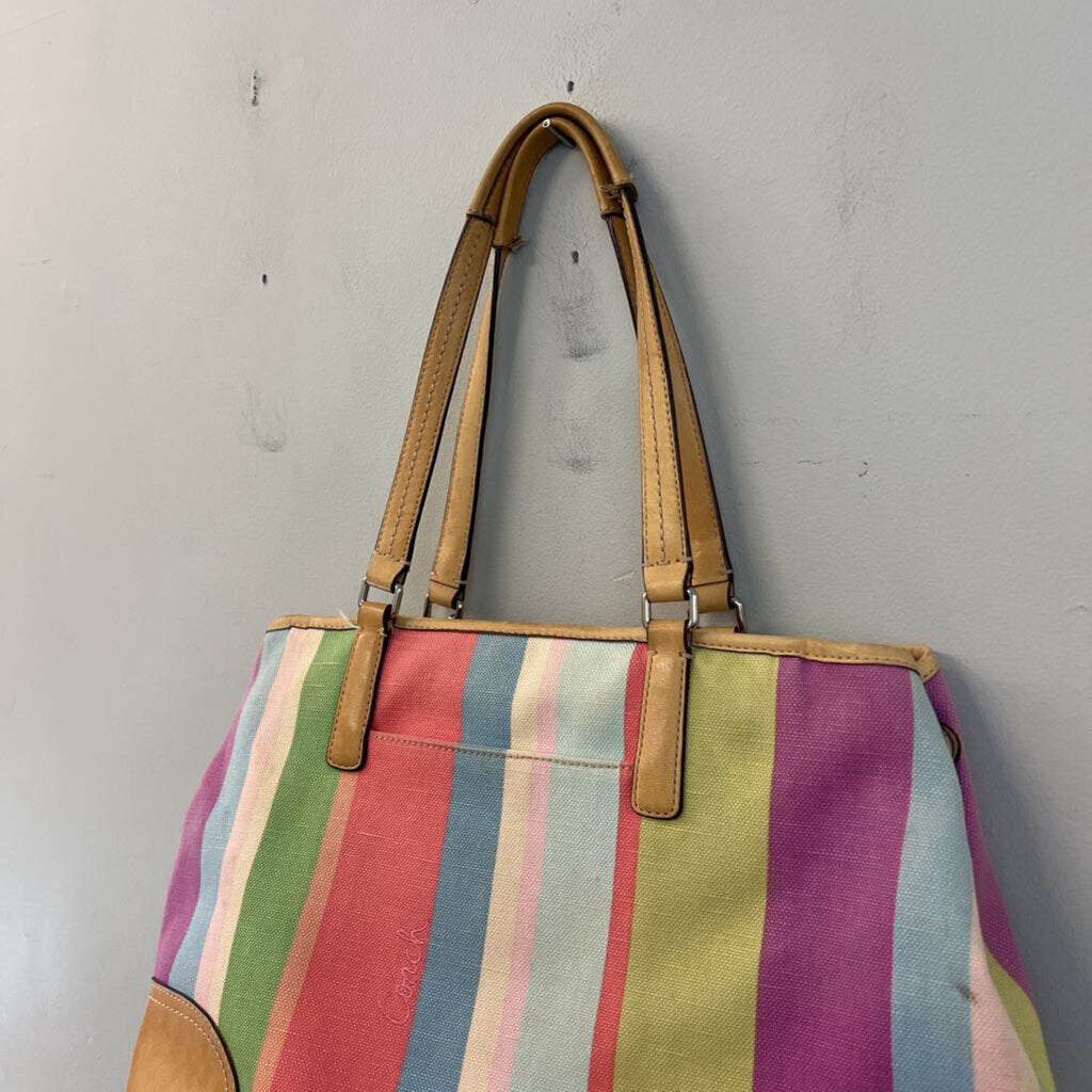 Coach Retro "Hamptons" Multicolor StripePurse