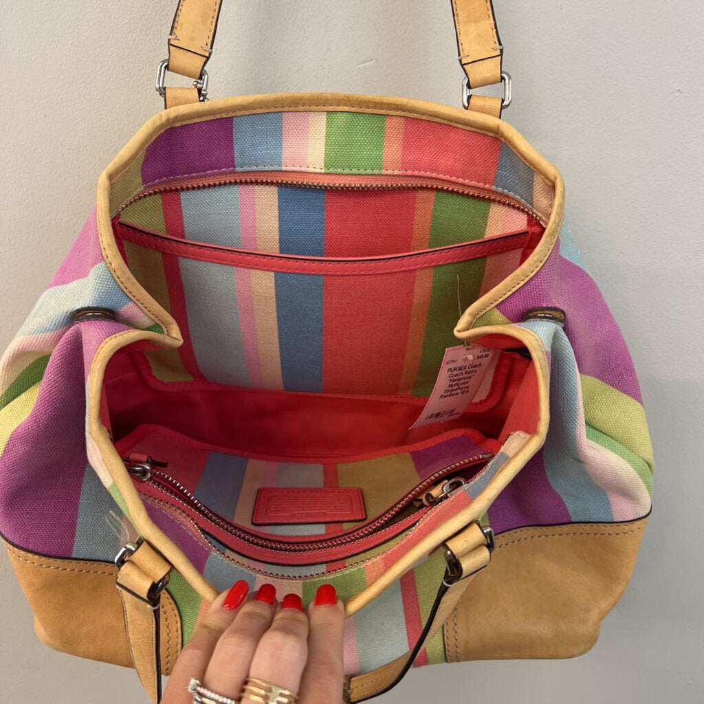 Coach Retro "Hamptons" Multicolor StripePurse