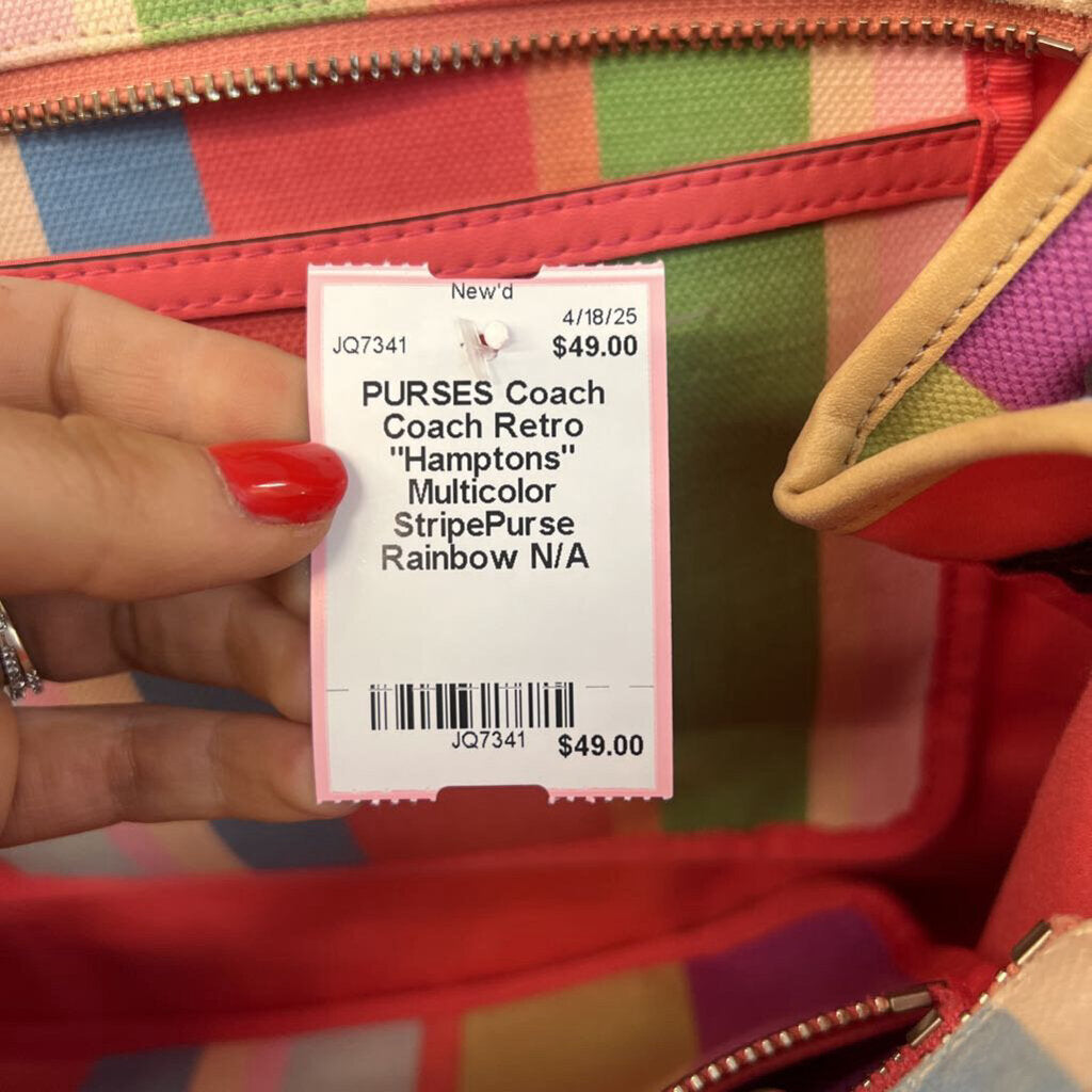 Coach Retro "Hamptons" Multicolor StripePurse