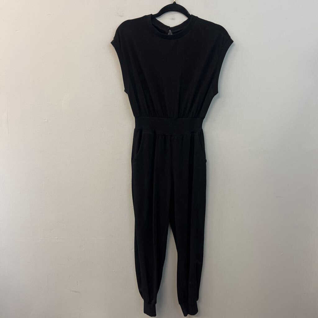 Bishop and Young Black Short Sleeve Jumpsuit Small